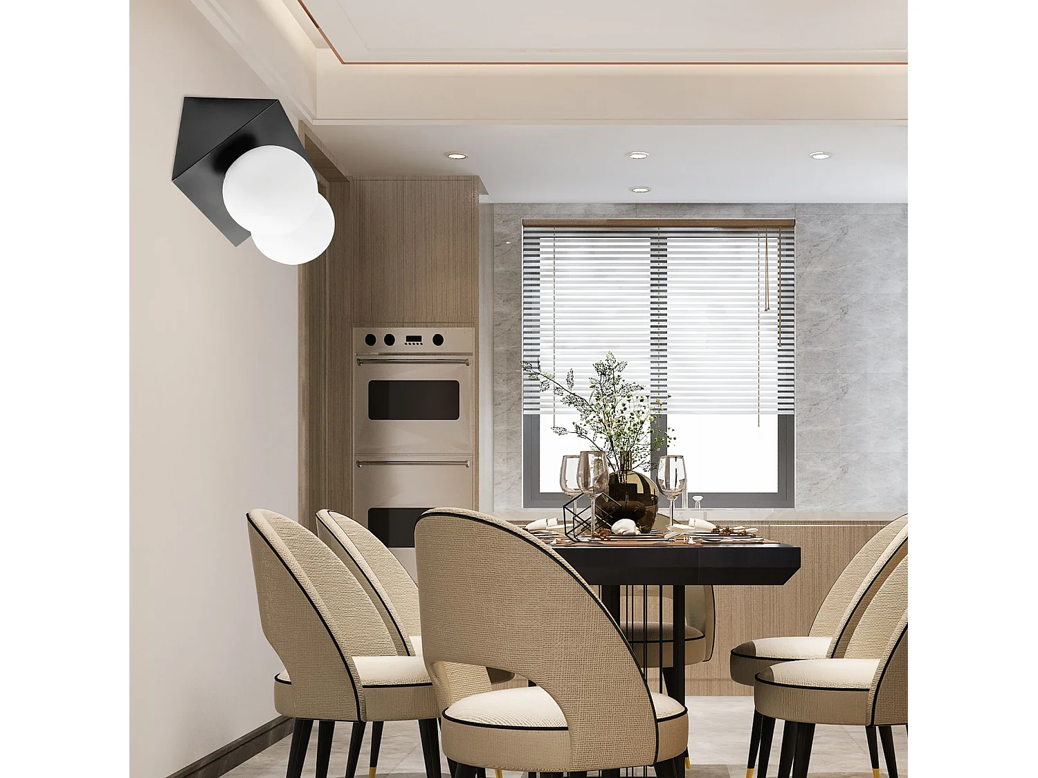 Applique Murale Toolight App1230-2W Black