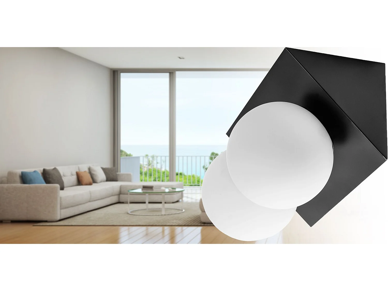 Applique Murale Toolight App1230-2W Black