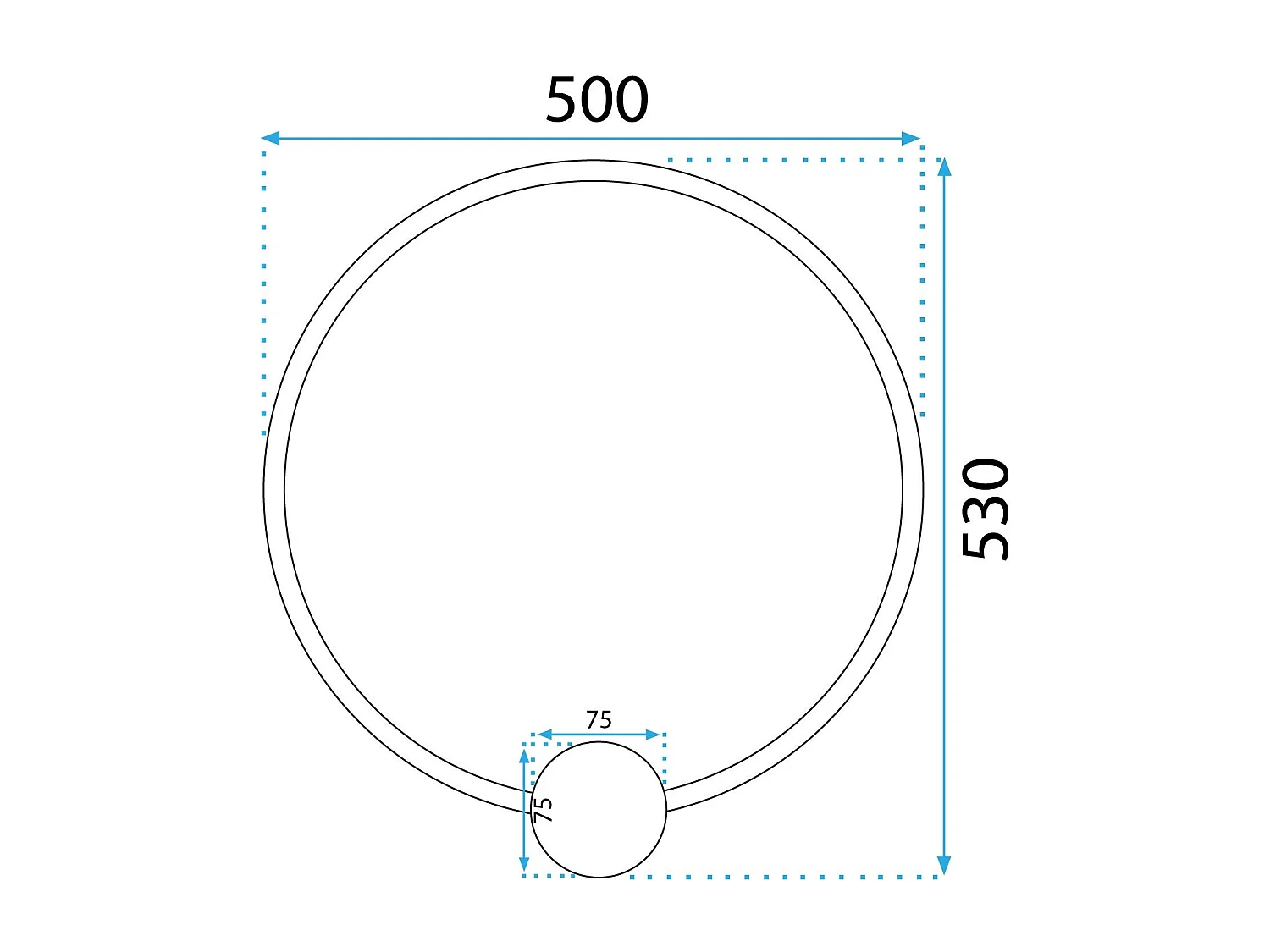 Applique Murale Toolight Led App1391-Cw 50Cm Brush Gold