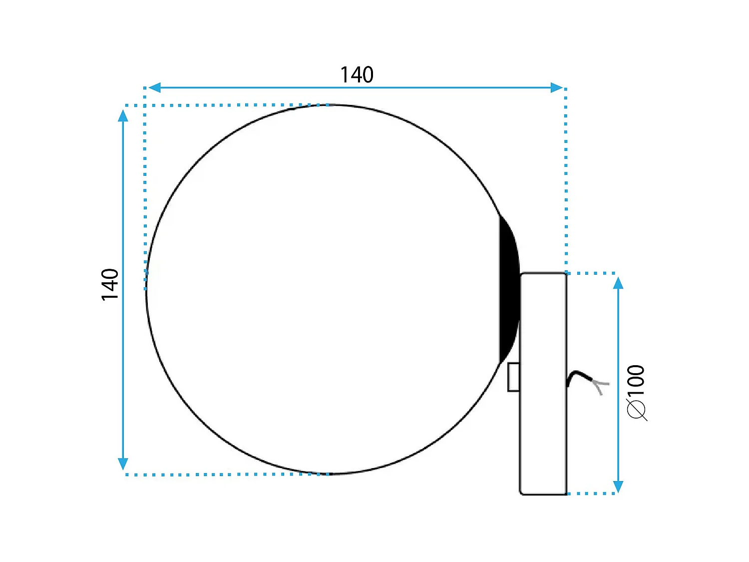 Wandlampe Toolight App949-1W Black