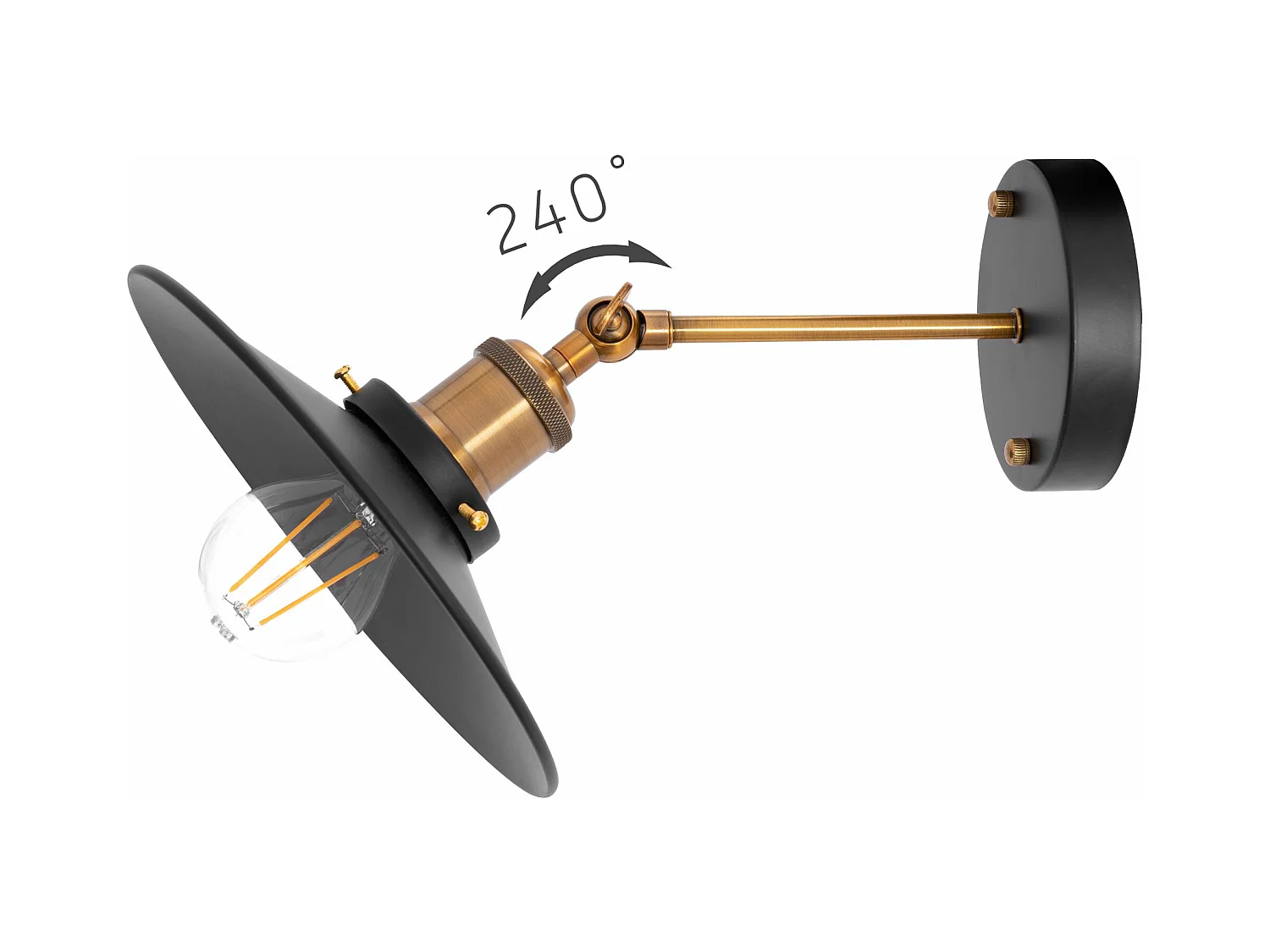 Applique Murale Toolight App184-1W Porto Black