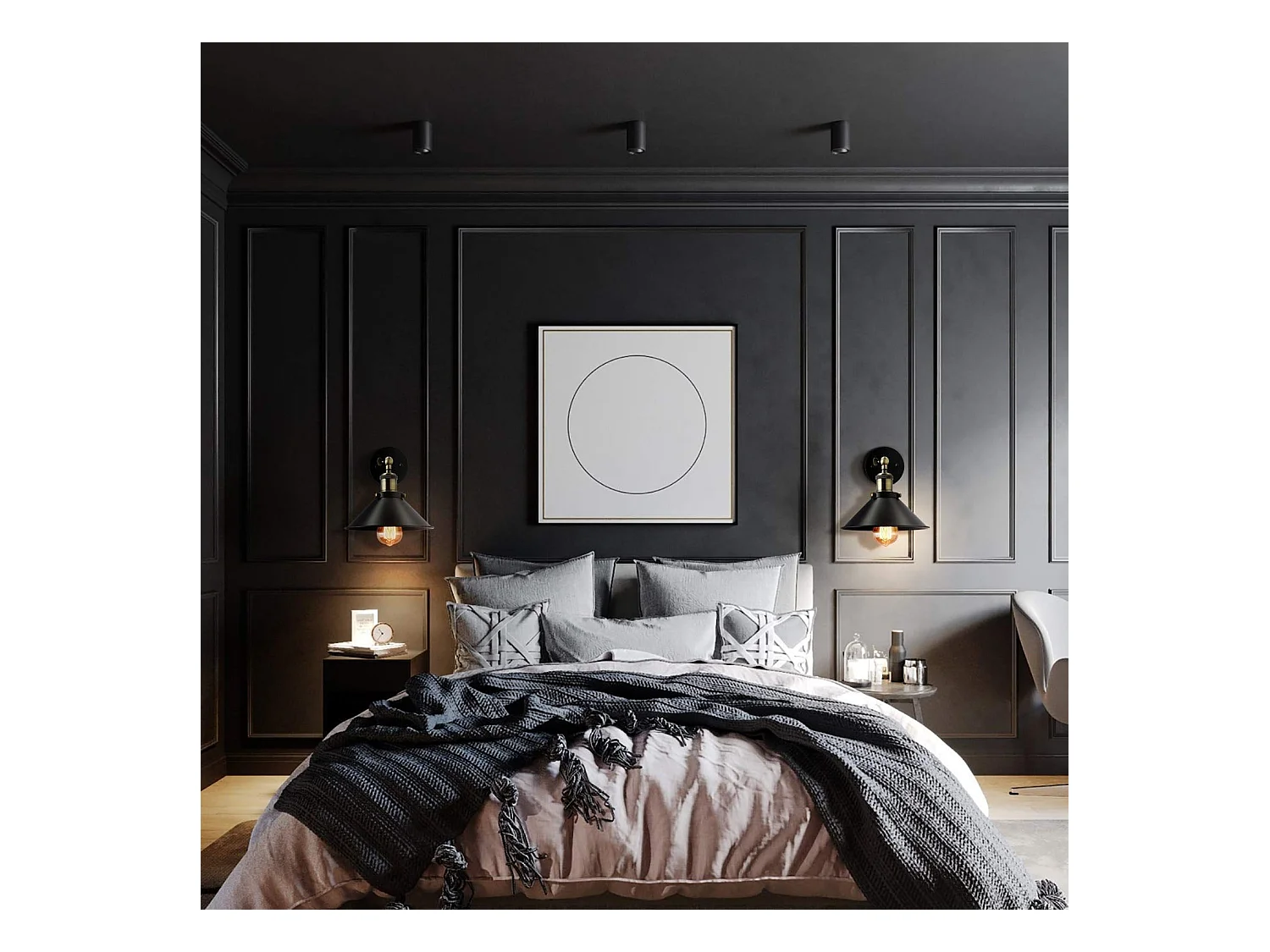 Applique Murale Toolight App184-1W Porto Black