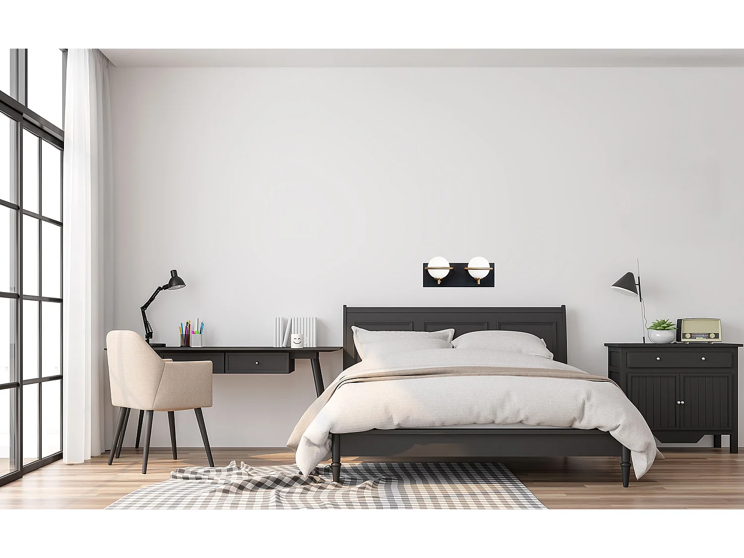 Applique Murale Toolight App1221-2W Black