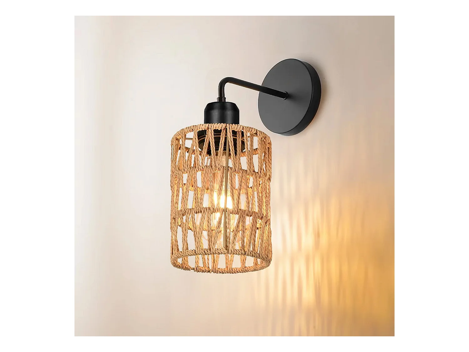 Applique Murale Toolight App1623-1W Boho Beige Black