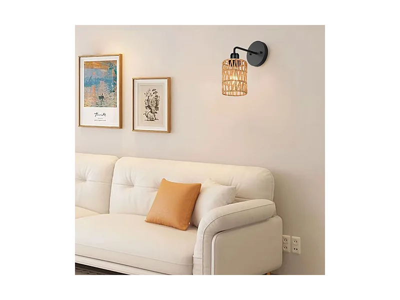Applique Murale Toolight App1623-1W Boho Beige Black