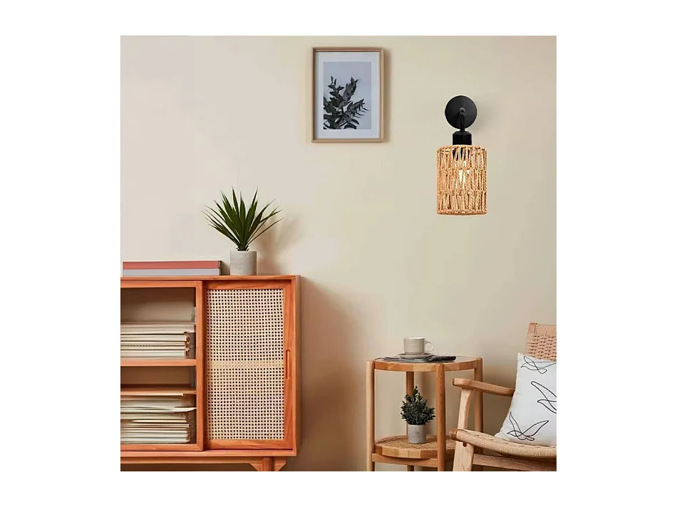 Applique Murale Toolight App1623-1W Boho Beige Black