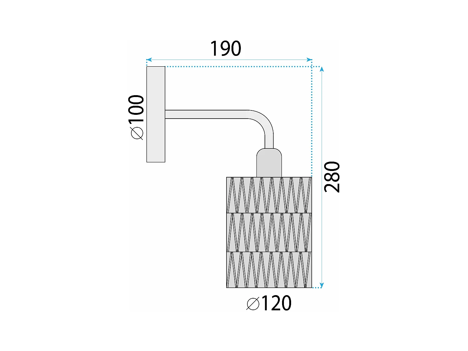 Applique Murale Toolight App1623-1W Boho Beige Black