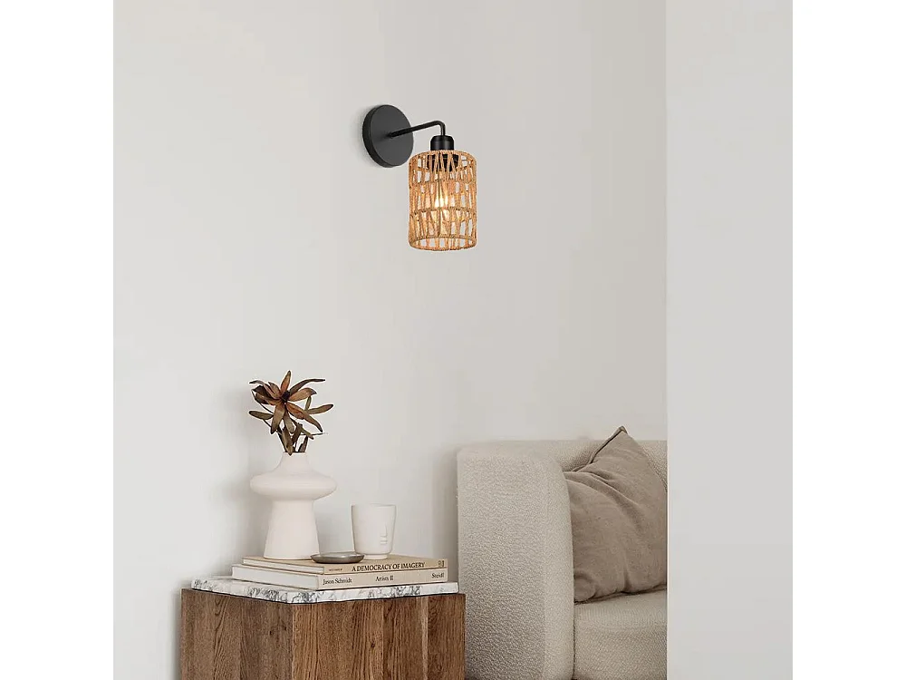 Applique Murale Toolight App1623-1W Boho Beige Black