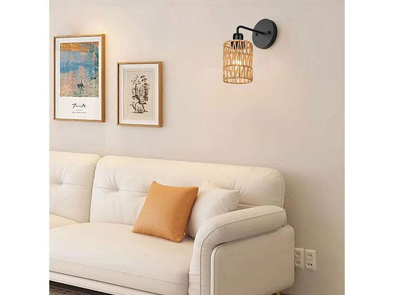 Applique Murale Toolight App1623-1W Boho Beige Black