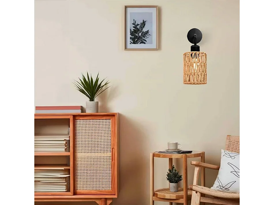 Applique Murale Toolight App1623-1W Boho Beige Black