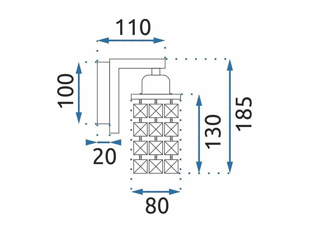 Applique Murale Toolight App543-1W Grey