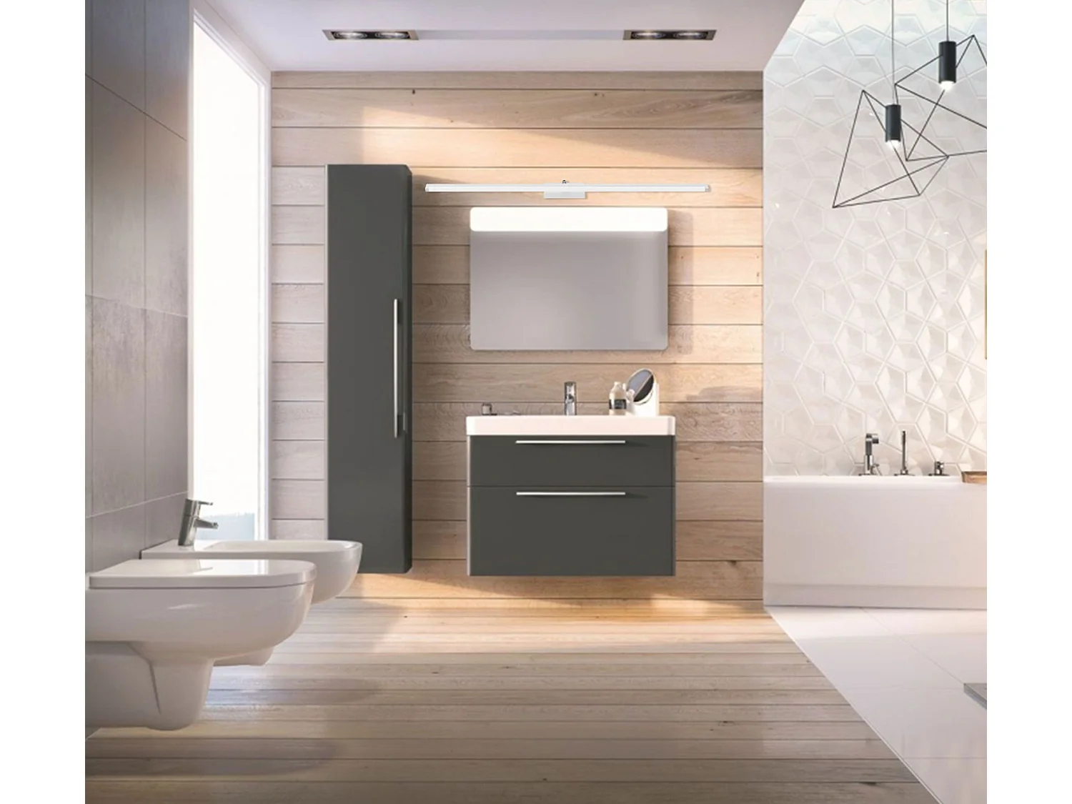 Applique Murale Toolight Led App376-1W 100Cm White