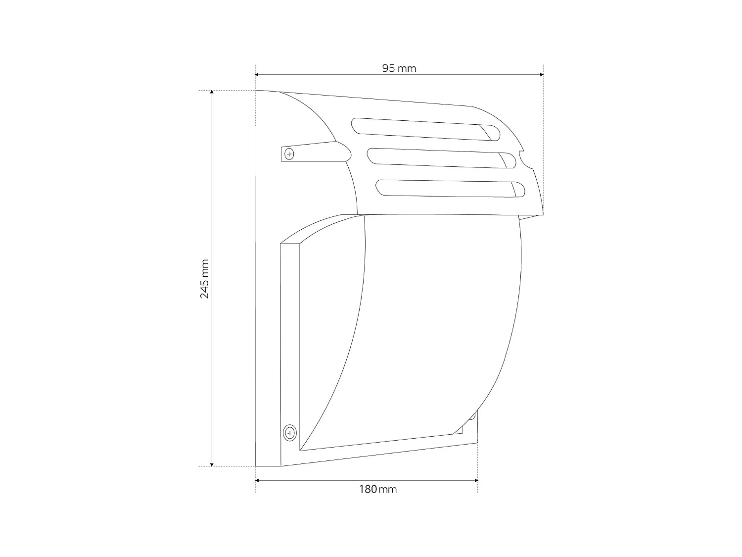 Applique Murale Toolight Rsl013-1W Black