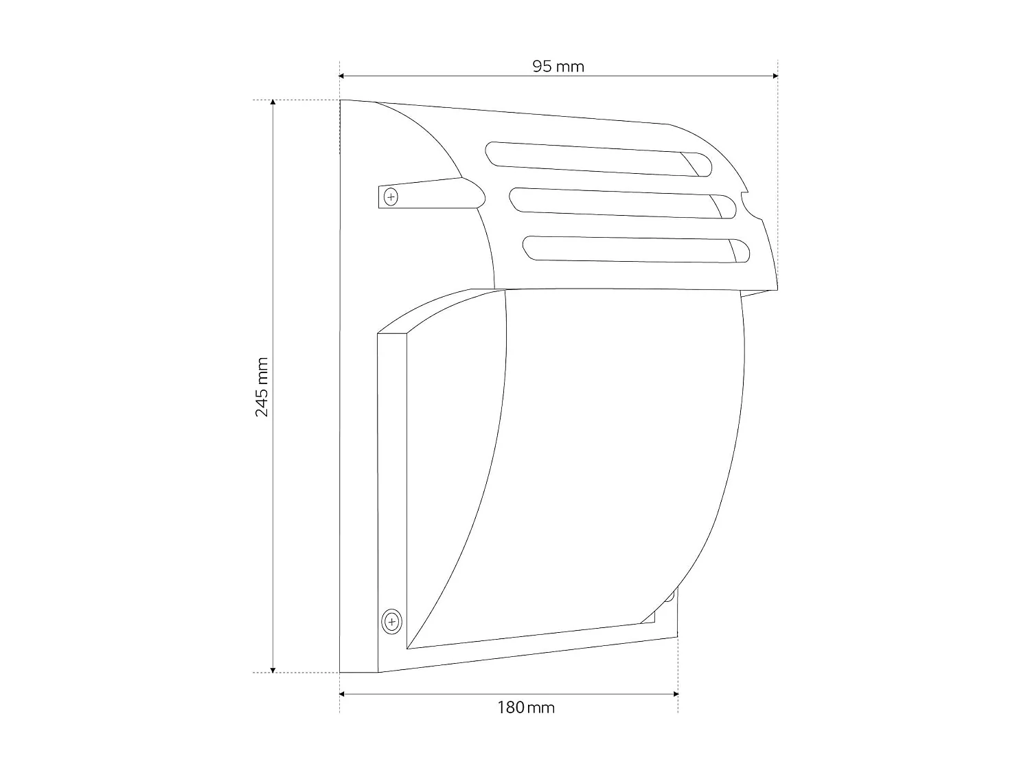 Applique Murale Toolight Rsl013-1W Black
