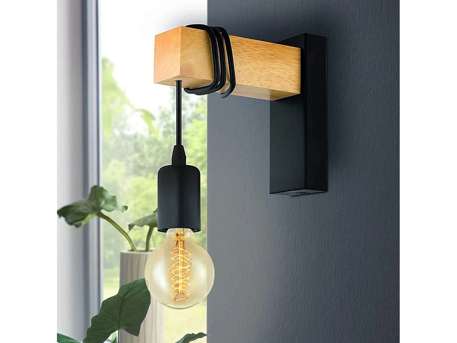 Applique Murale Toolight App972-1W Line Black