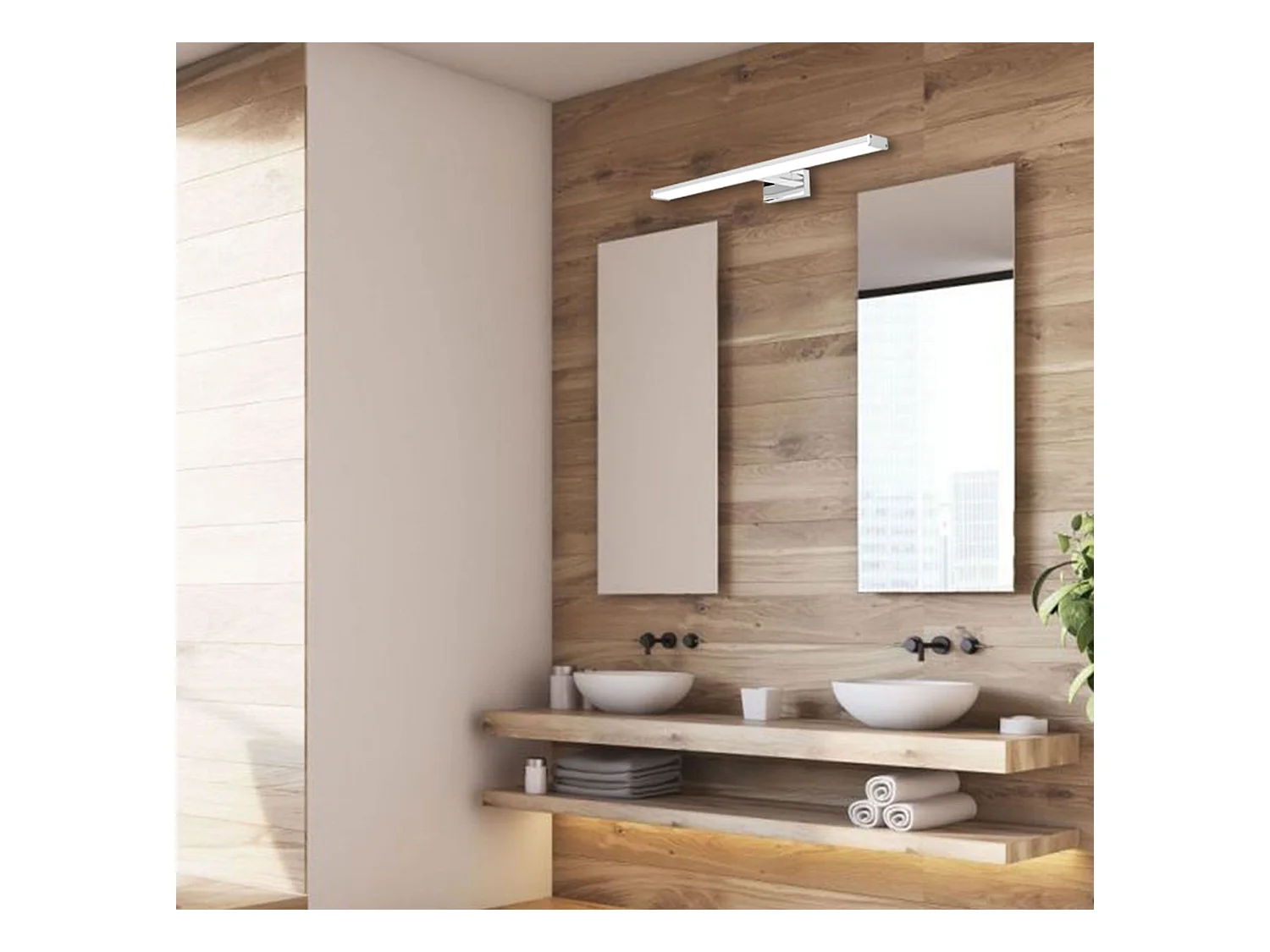 Applique Murale Toolight Led App368-1W 40Cm Chrome