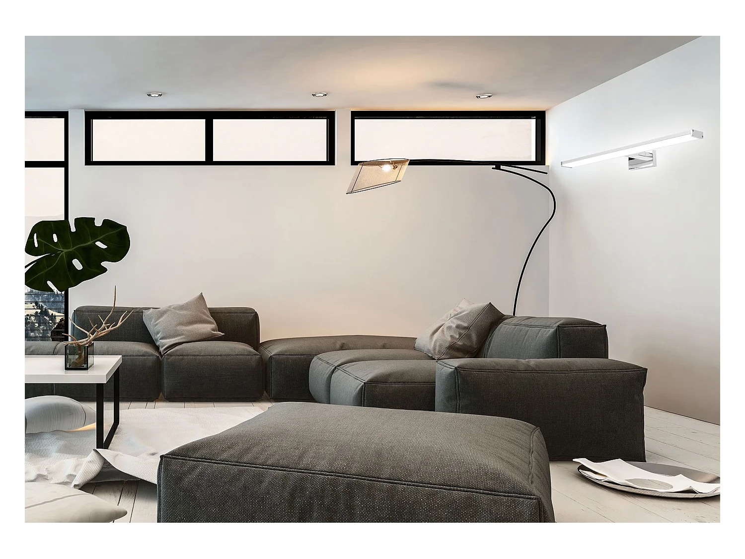 Applique Murale Toolight Led App368-1W 40Cm Chrome