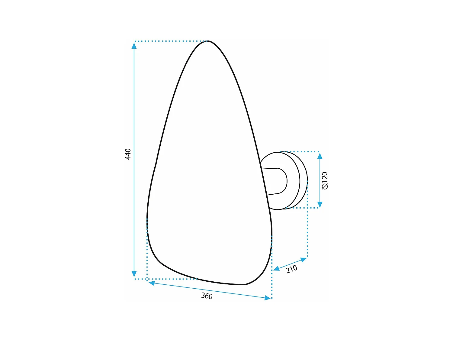 Applique Murale Toolight App1423-1W Beige