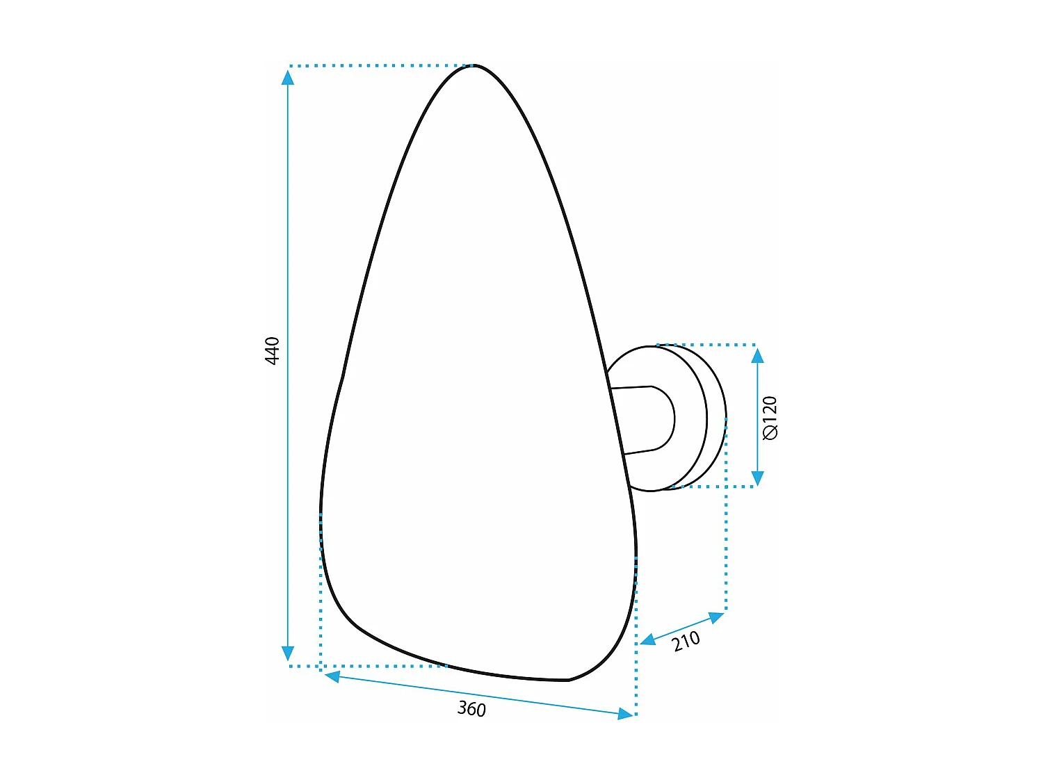 Applique Murale Toolight App1423-1W Beige