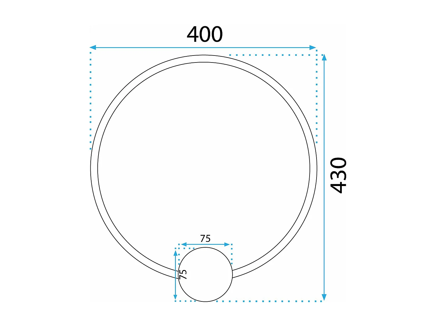 Applique Murale Toolight Led App1386-Cw 40Cm Black