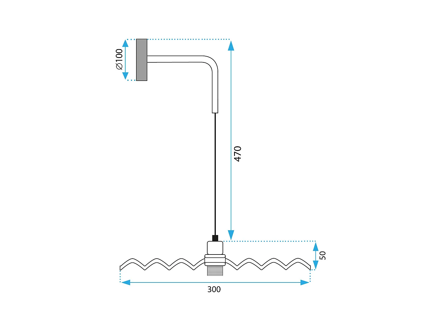 Wandlampe Toolight App1356-1W 30Cm Brush Gold