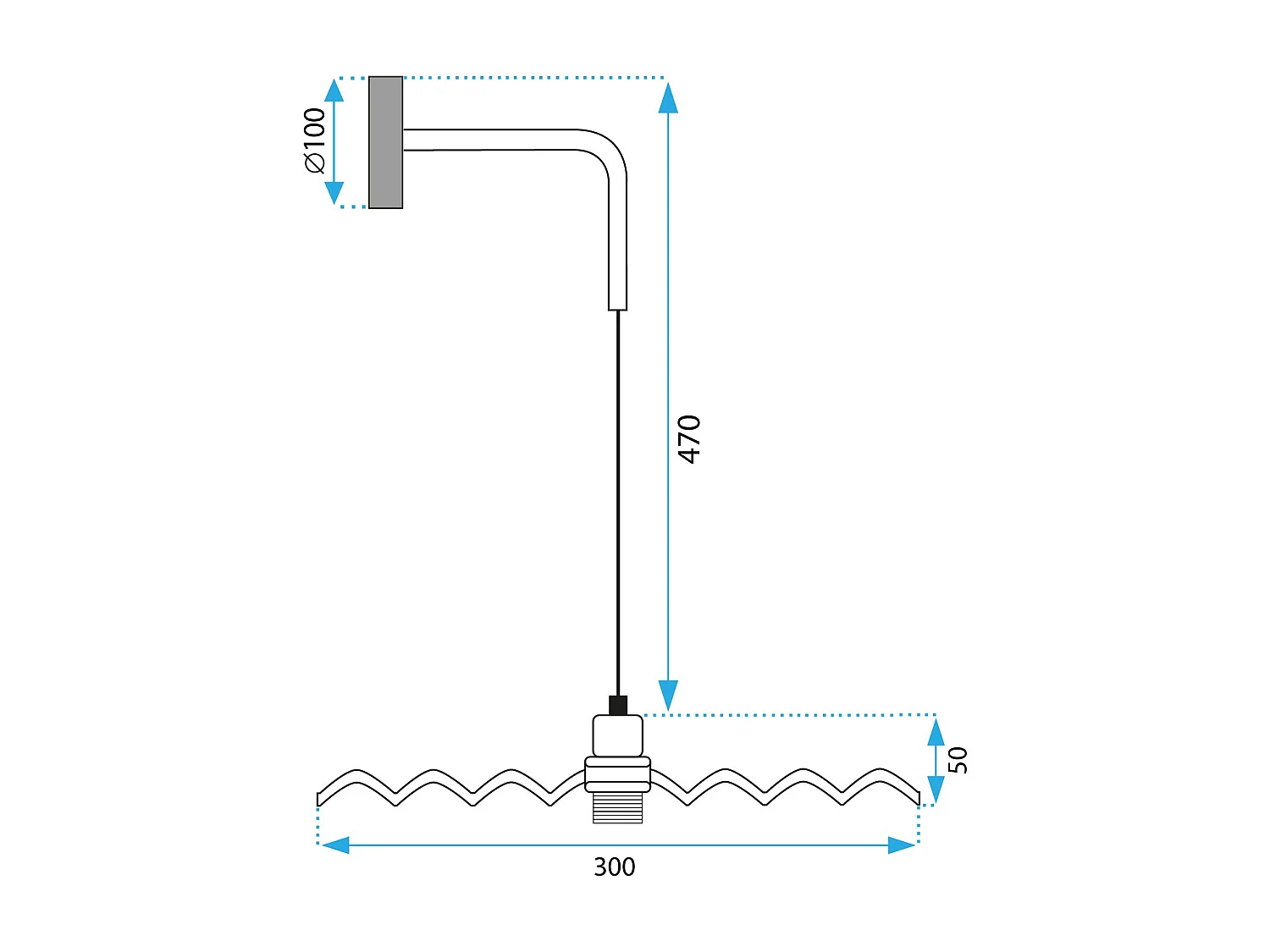 Lampada Da Parete Toolight App1356-1W 30Cm Brush Gold