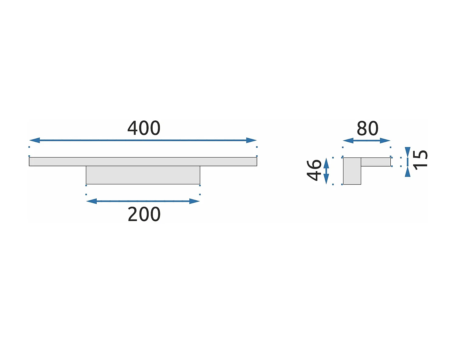 Applique Murale Toolight Led App836-1W Flat 40Cm Gold