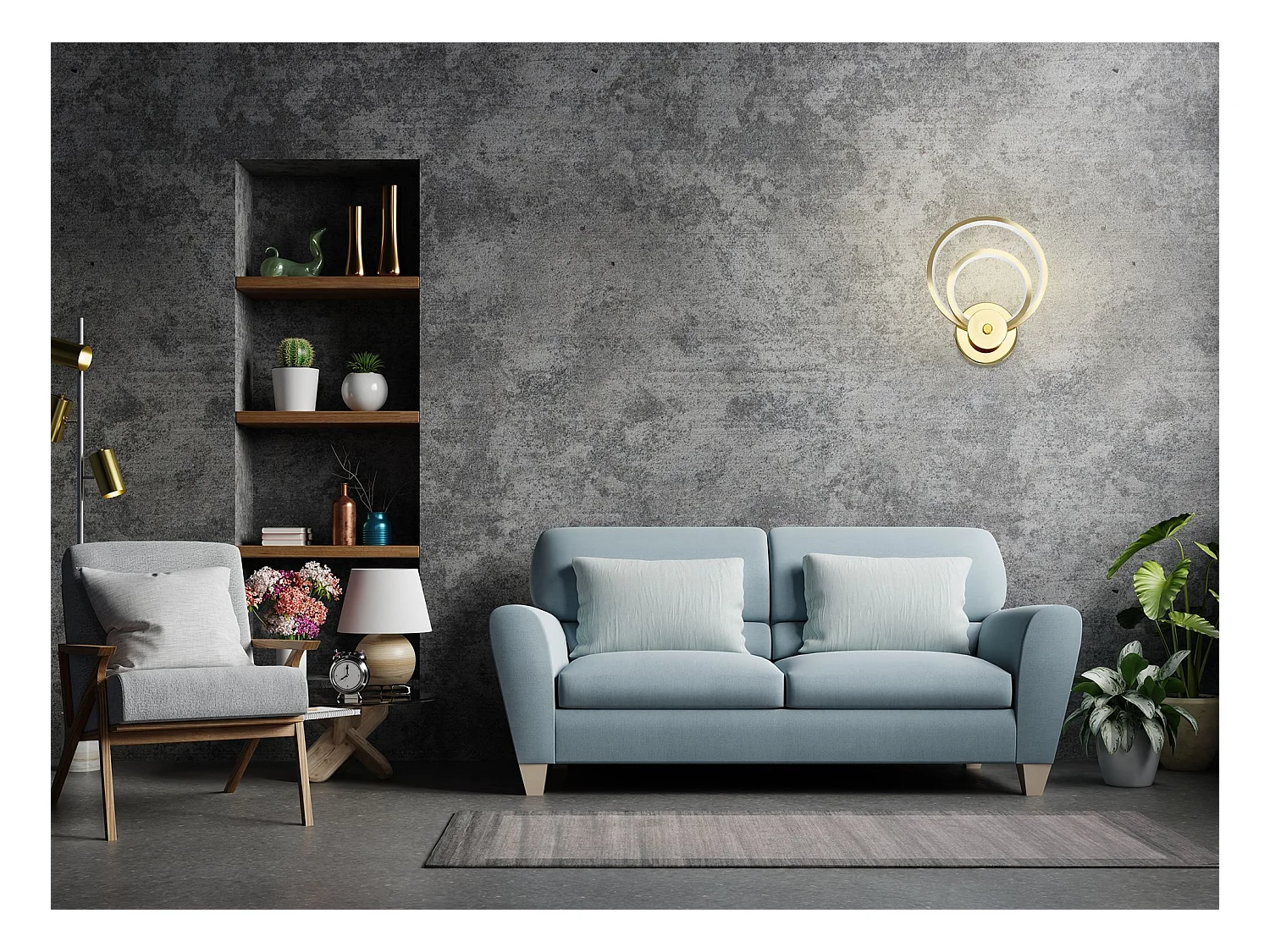 Wandlampe Toolight App1043-W Gold