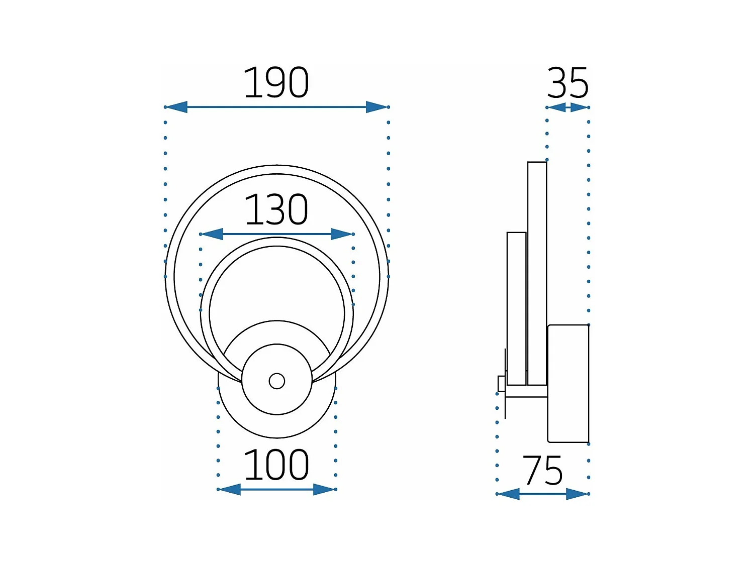 Wandlampe Toolight App1043-W Gold