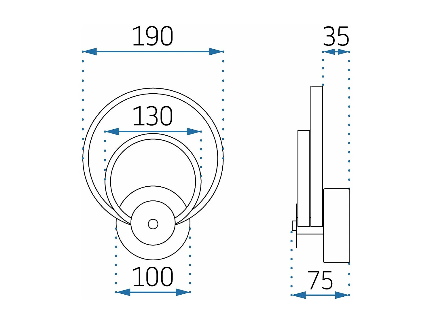 Lampada Da Parete Toolight App1043-W Gold