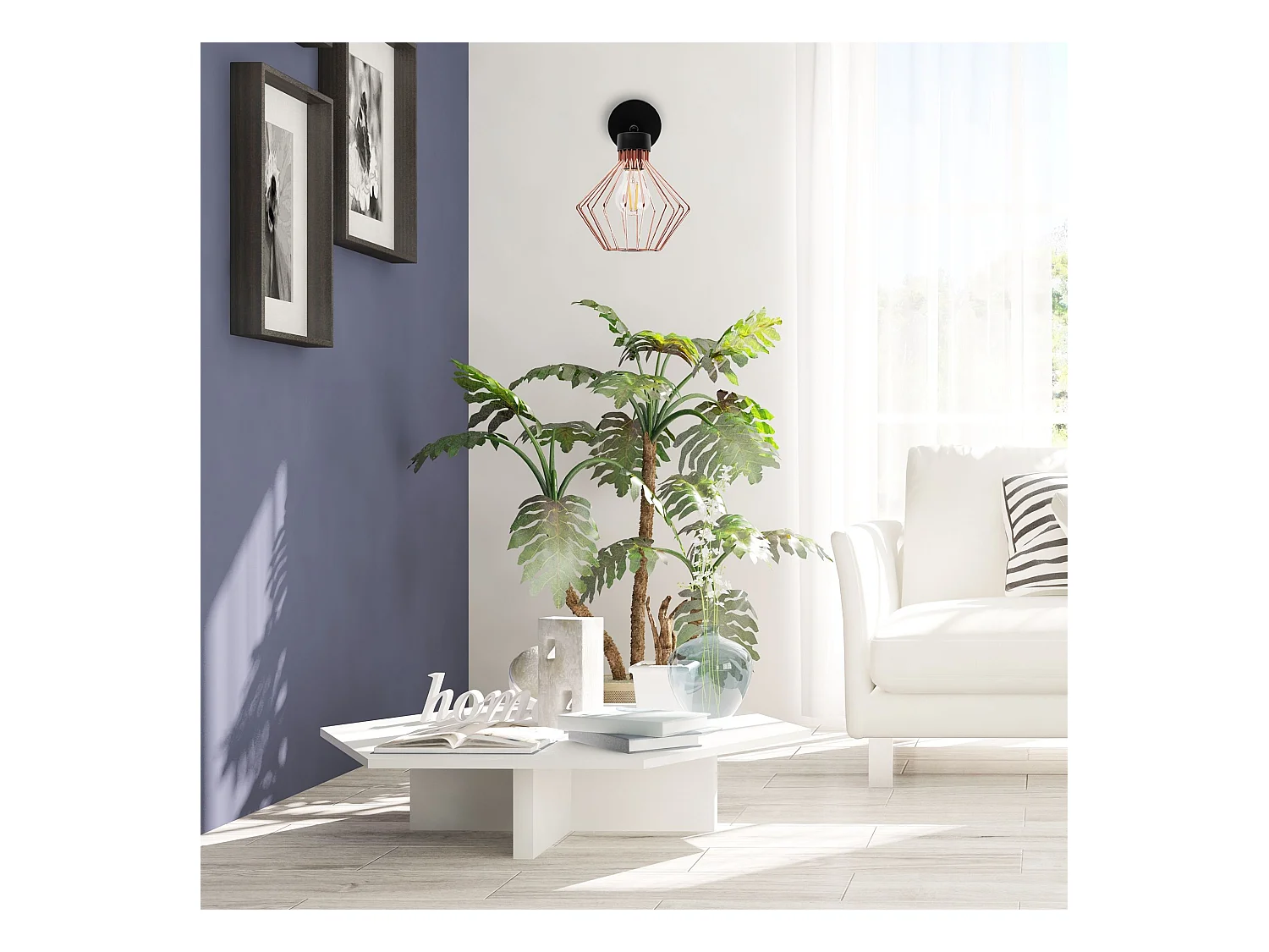 Applique Murale Toolight App534-1W Black Gold