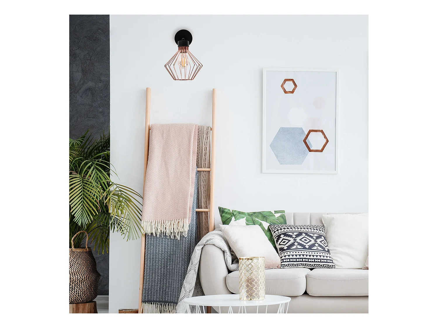 Applique Murale Toolight App534-1W Black Gold