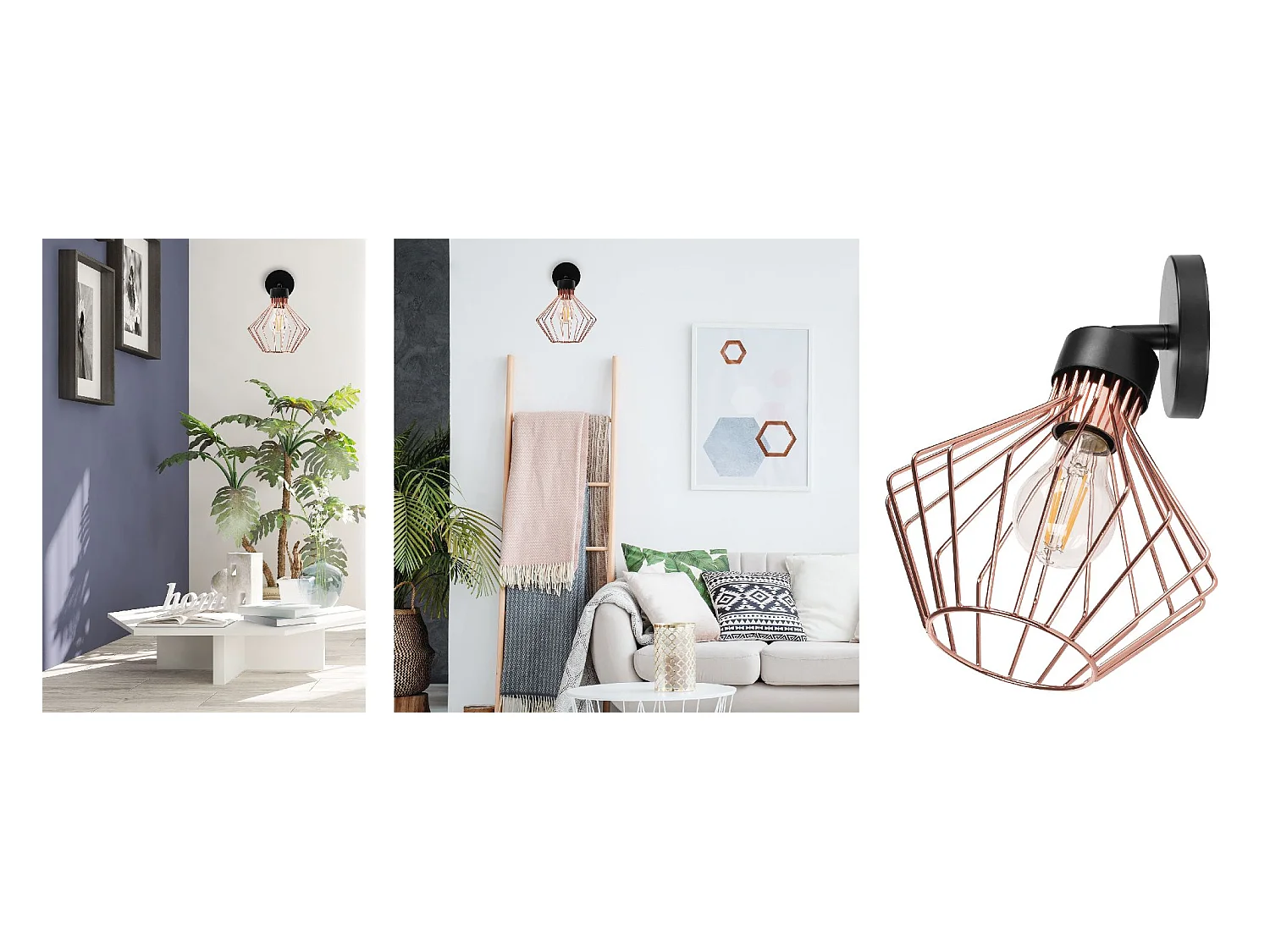 Applique Murale Toolight App534-1W Black Gold