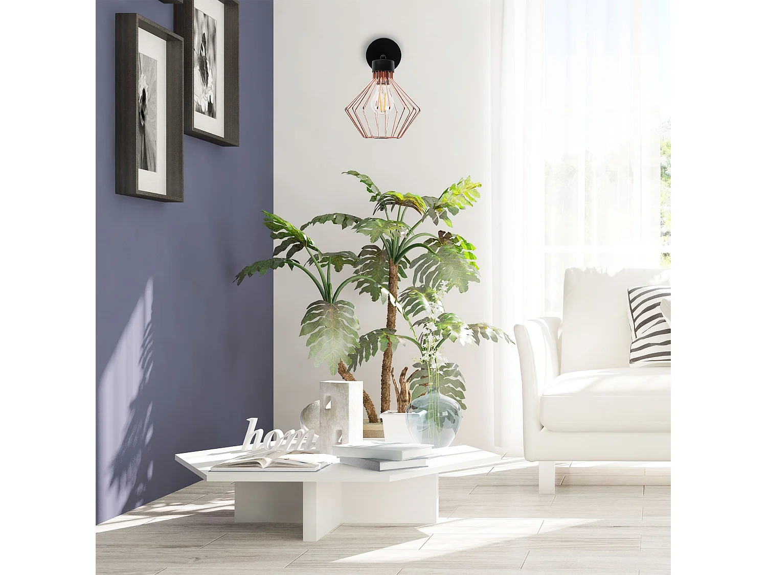 Applique Murale Toolight App534-1W Black Gold