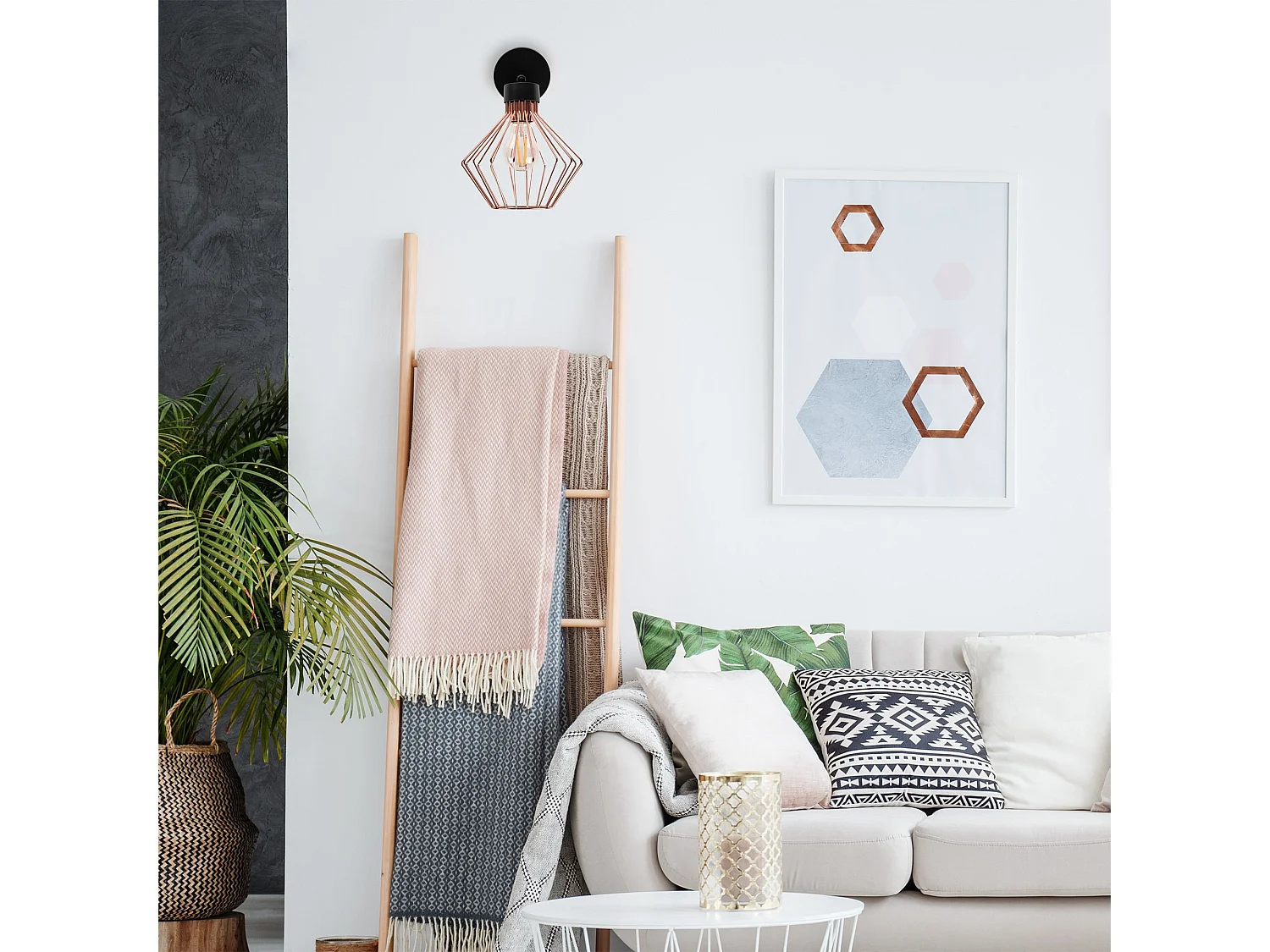 Applique Murale Toolight App534-1W Black Gold