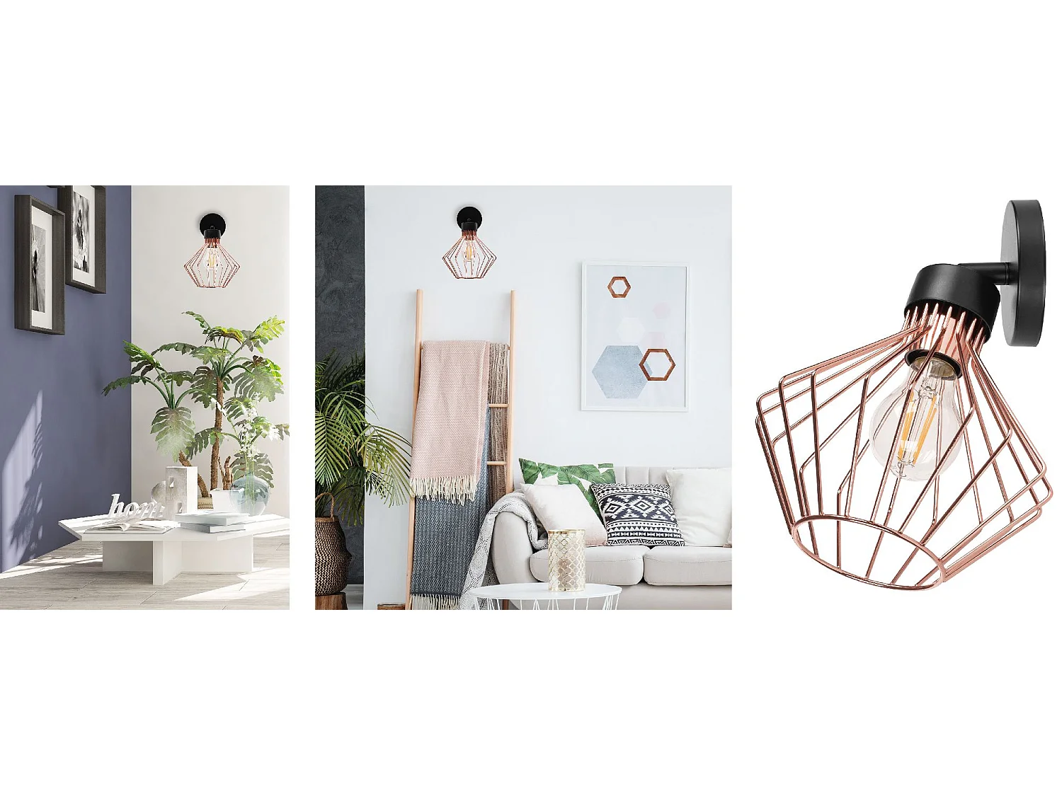 Applique Murale Toolight App534-1W Black Gold