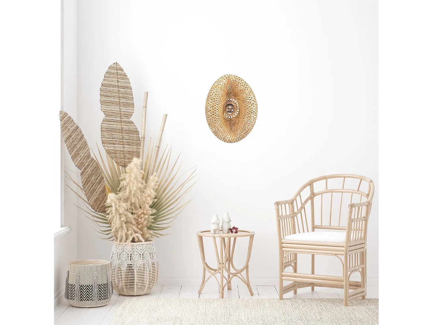 Lâmpada De Parede Toolight App1331-1W Boho Beige