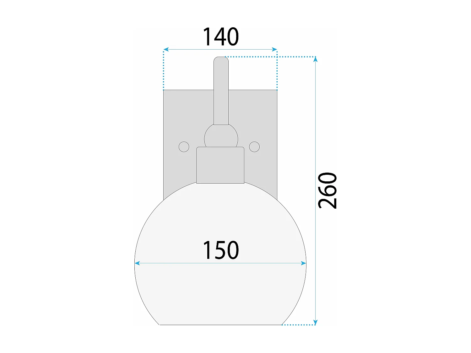 Lâmpada De Parede Toolight App1580-1W Transparent