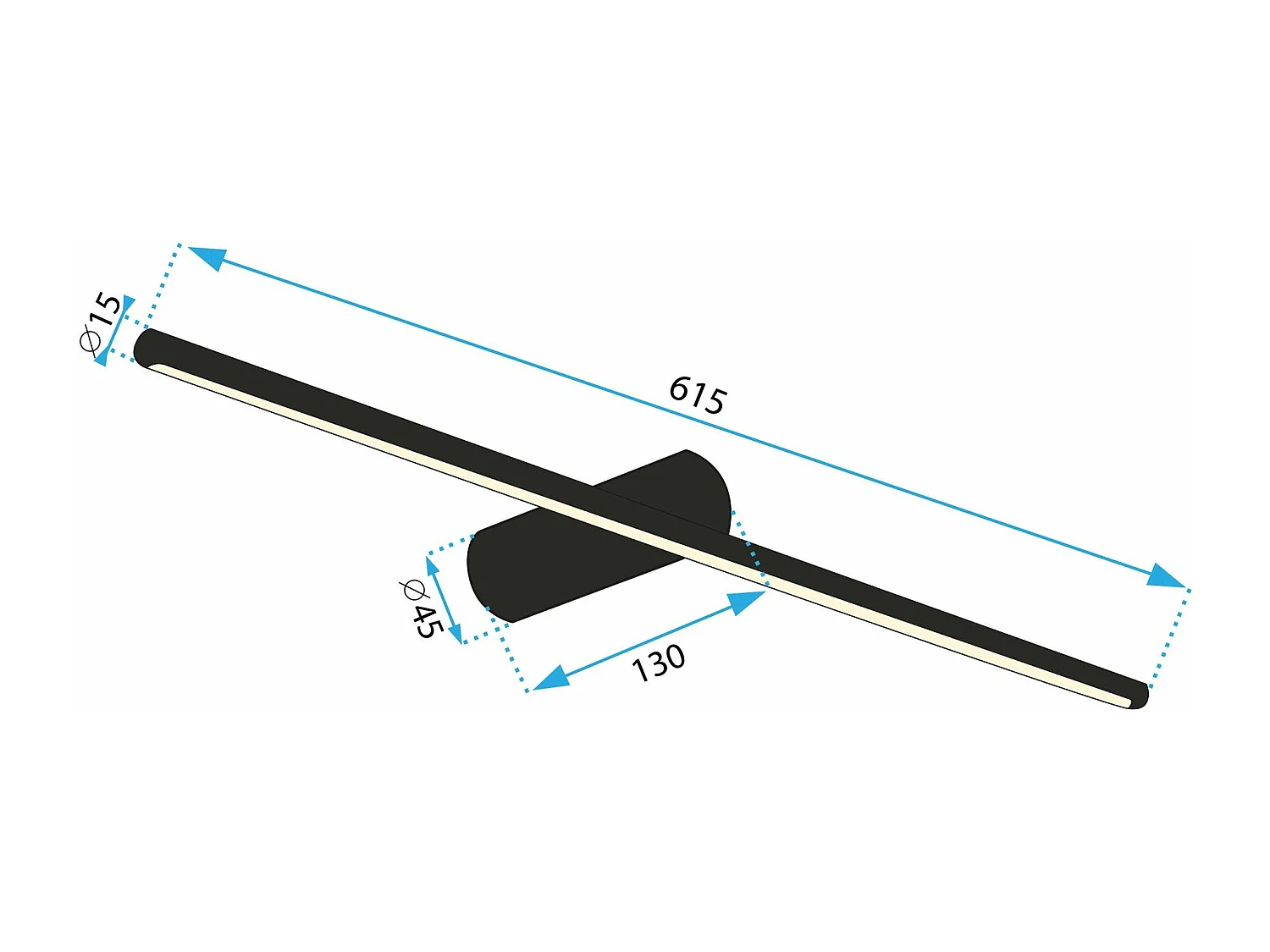 Applique Murale Toolight Led App1342-W 60Cm Black