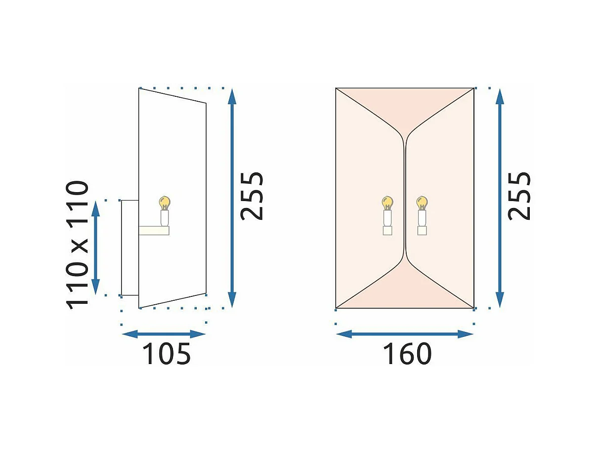Wandlamp Toolight App1056-1W White