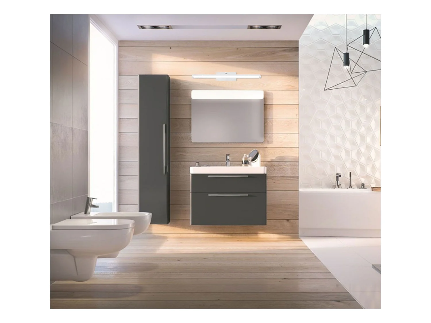 Wandlamp Toolight Led App374-1W 50Cm White