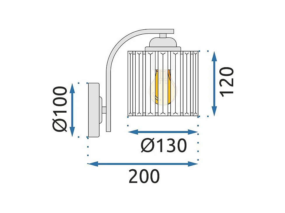 Wandlampe Toolight App509-1W Chrome