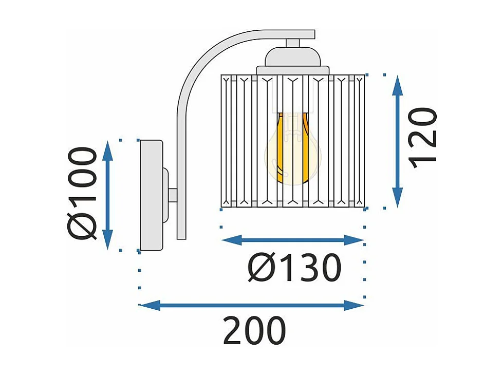 Applique Murale Toolight App509-1W Chrome