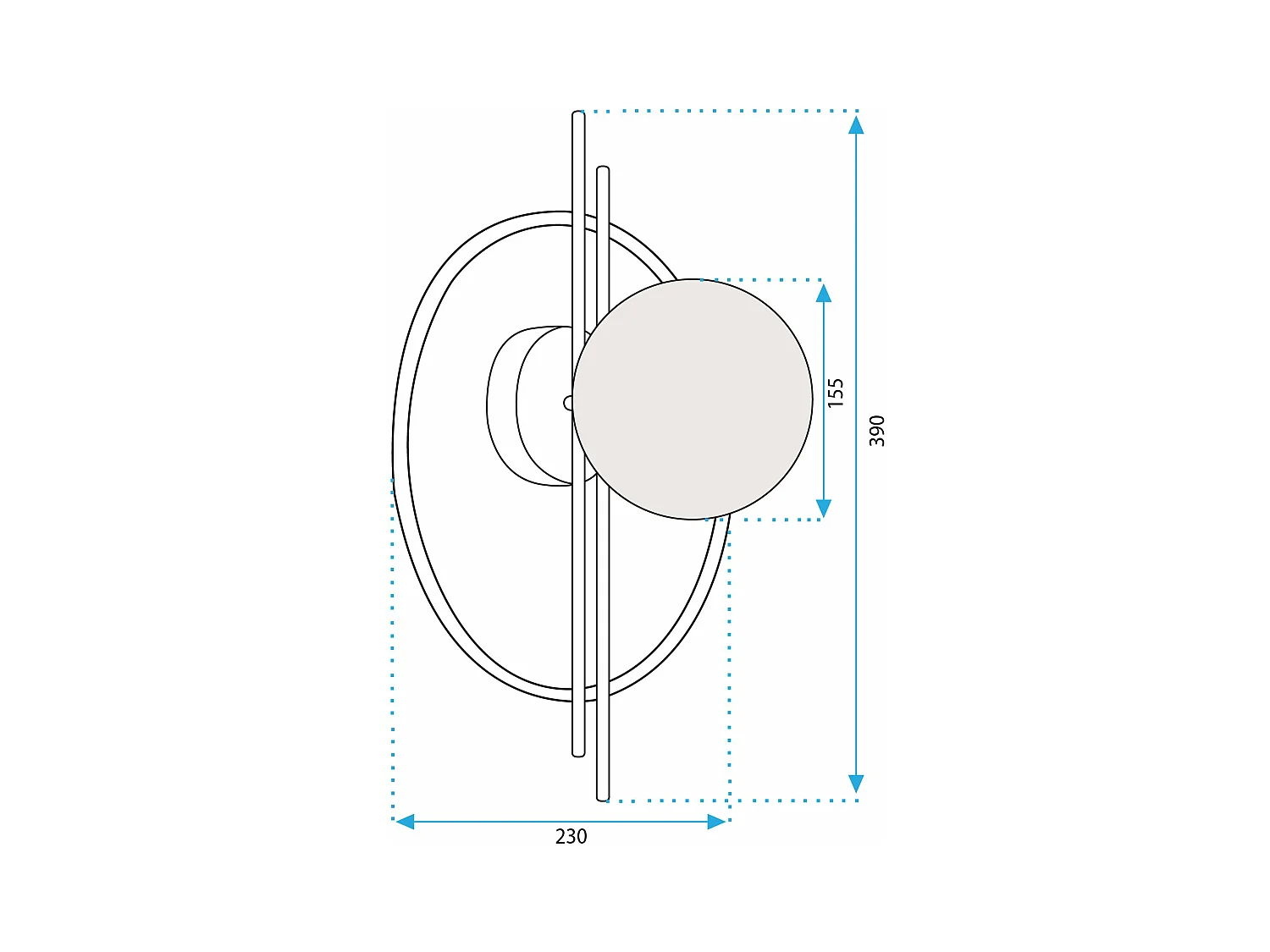 Wandlampe Toolight App1436-W Gold