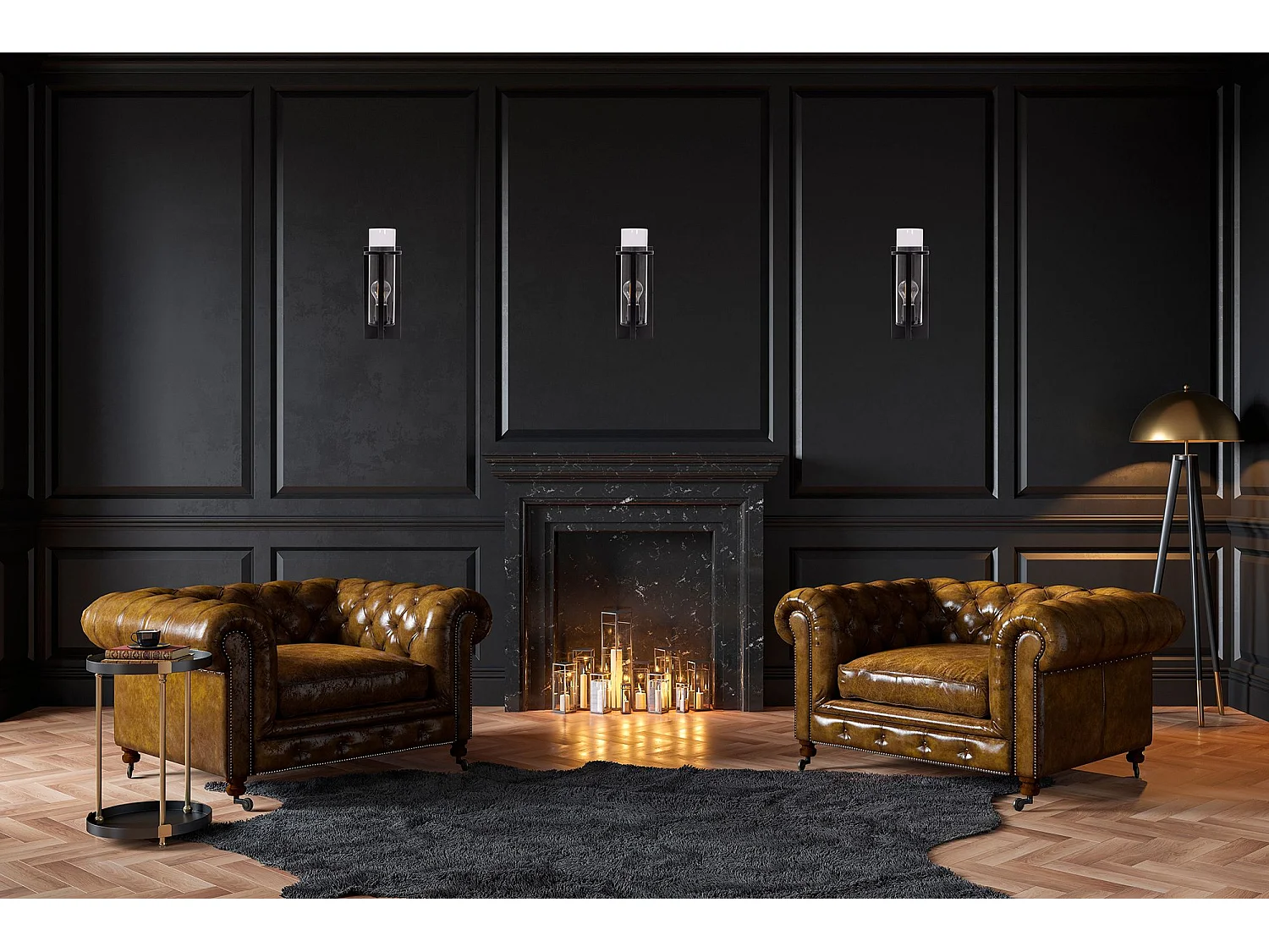 Applique Murale Toolight App1234-1W Black