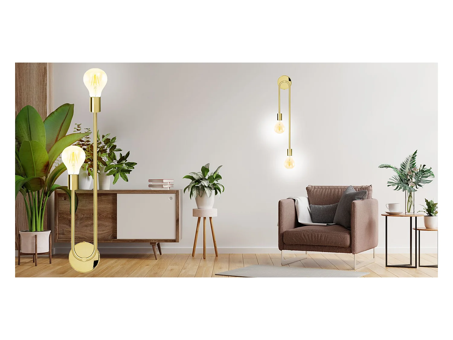 Wandlampe Toolight App1148-2W Gold