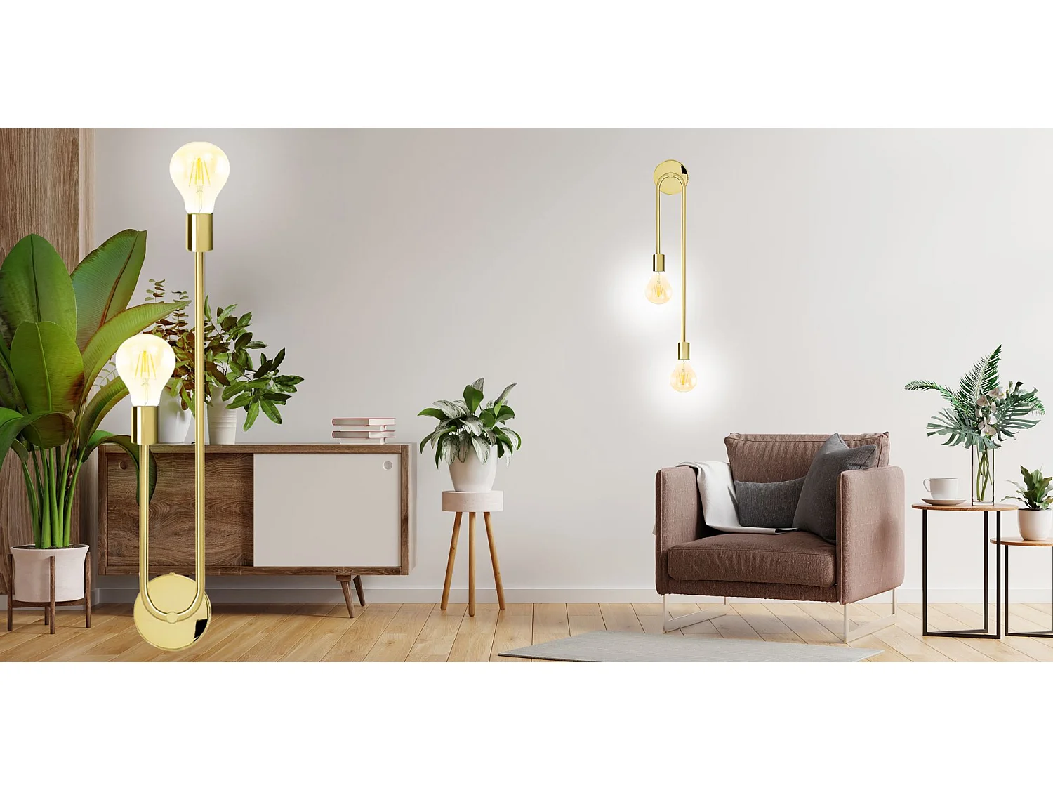 Wandlamp Toolight App1148-2W Gold