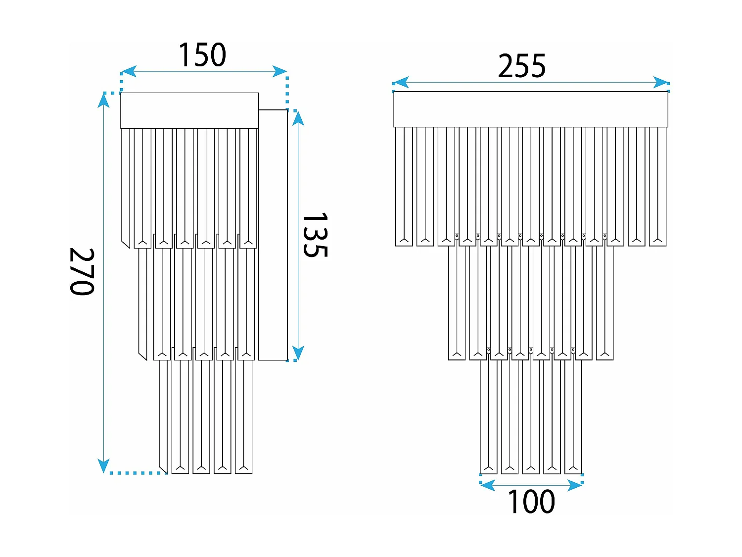 Wandlamp Toolight App1536-1W Chrome