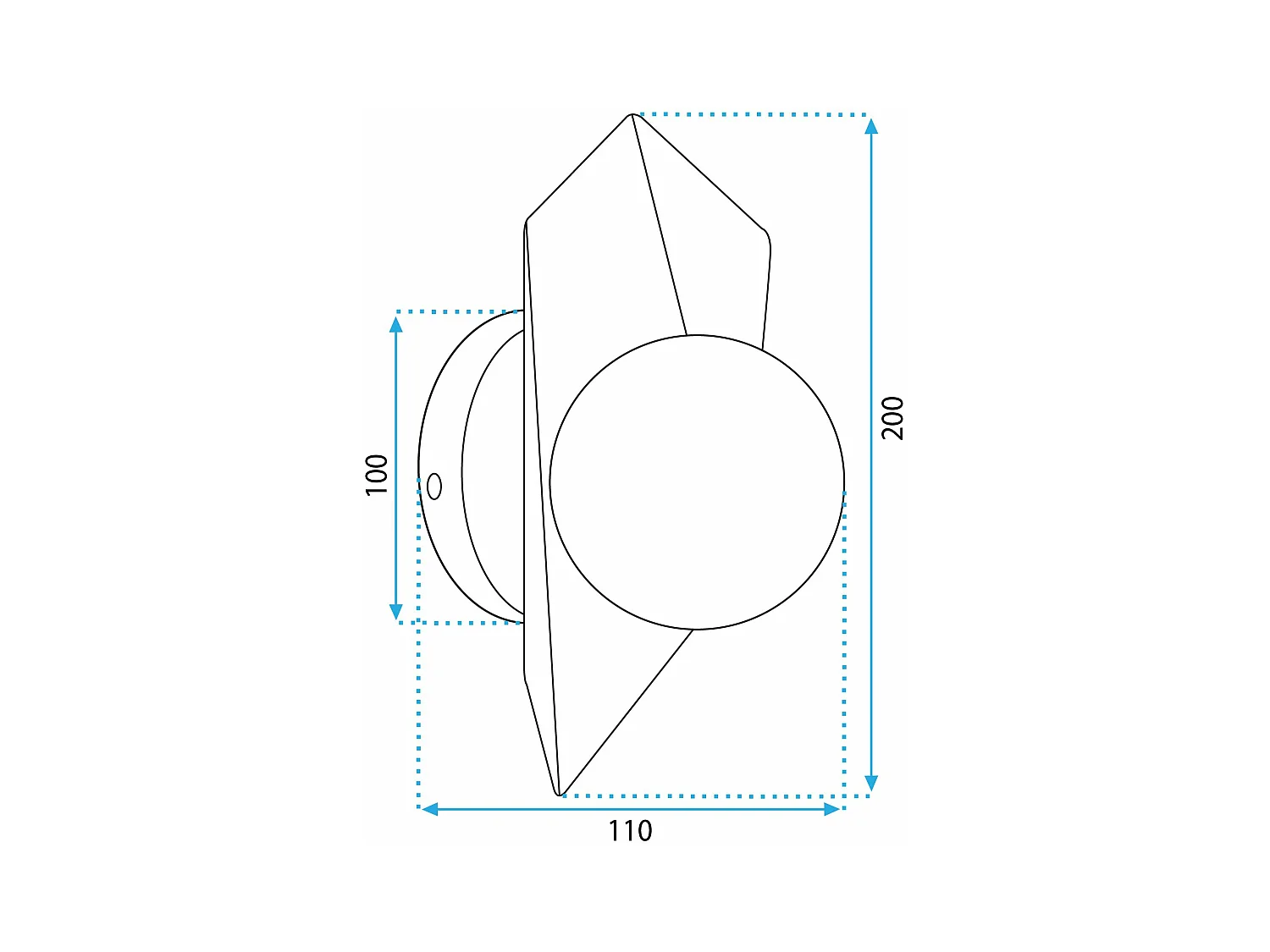 Lampada Da Parete Toolight App1411-W Black