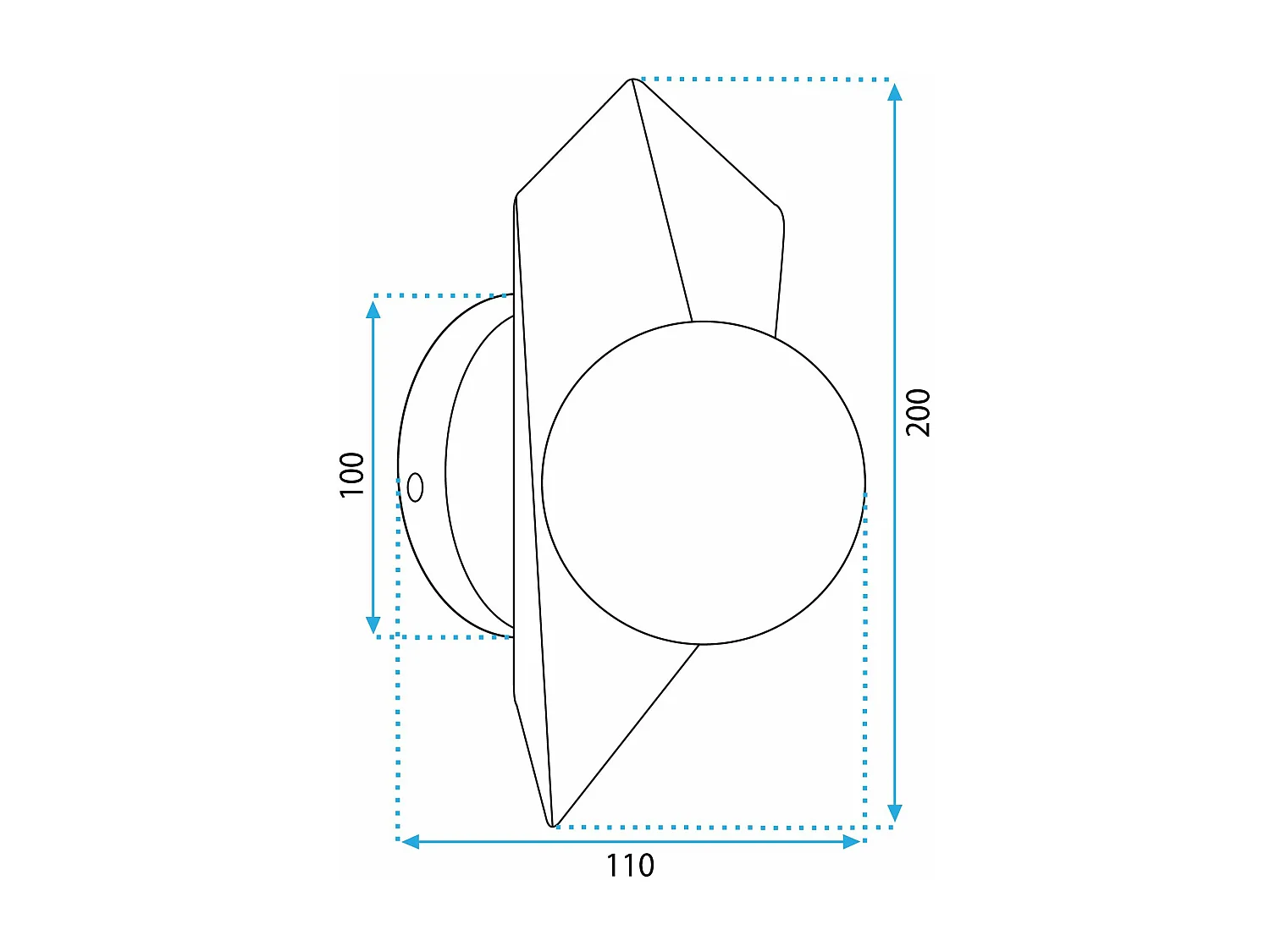 Applique Murale Toolight App1411-W Black